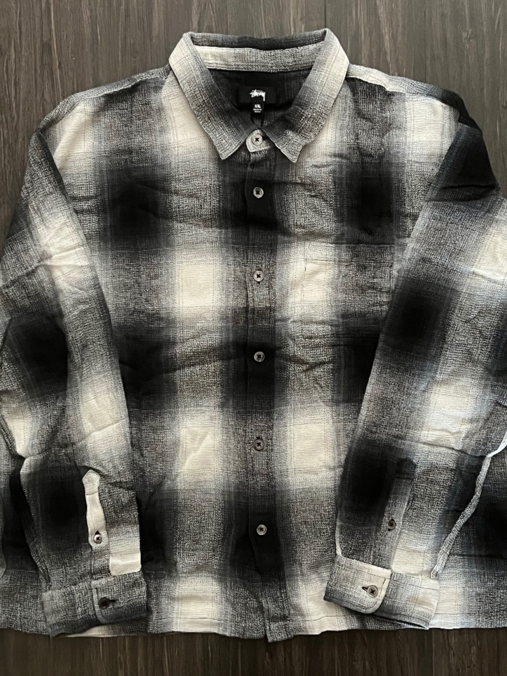 Stussy Loose Weave Plaid Shirt XXL